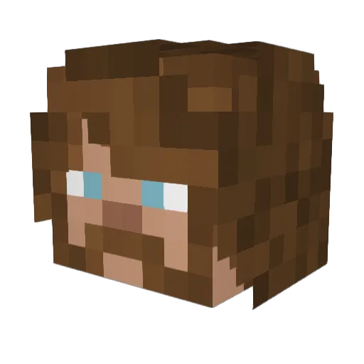 ImhotepGuy Minecraft avatar head, 3D render