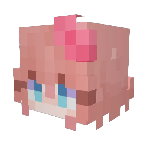 Imi000 Minecraft avatar head, 3D render