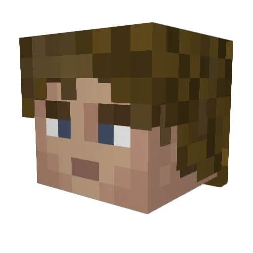 ImicroI Minecraft avatar head, 3D render