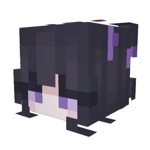 Imiliri Minecraft avatar head, 3D render
