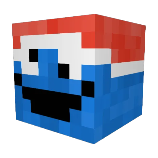 Imilluminos Minecraft avatar head, 3D render