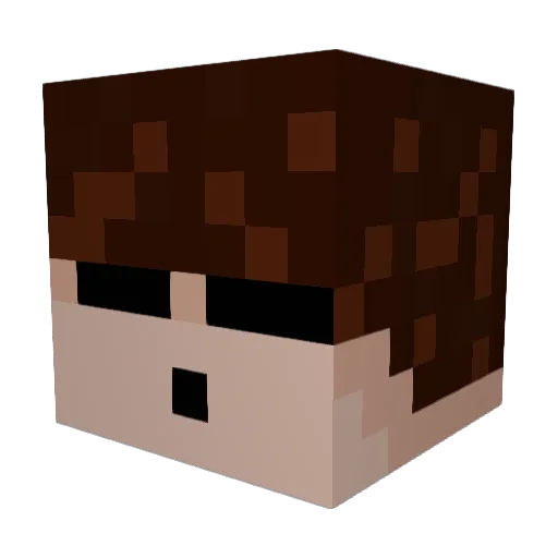 Imin64 Minecraft avatar head, 3D render