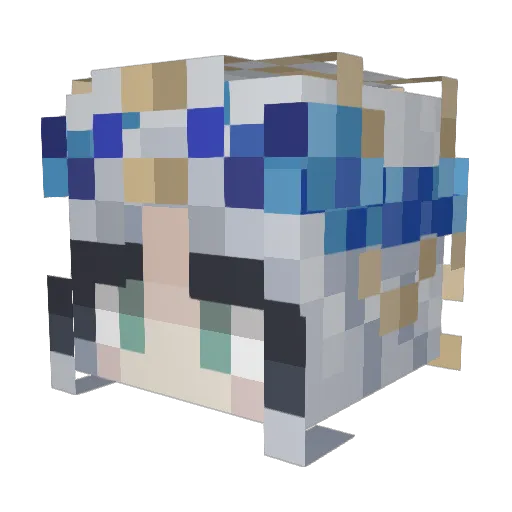 ImintSalmon Minecraft avatar head, 3D render