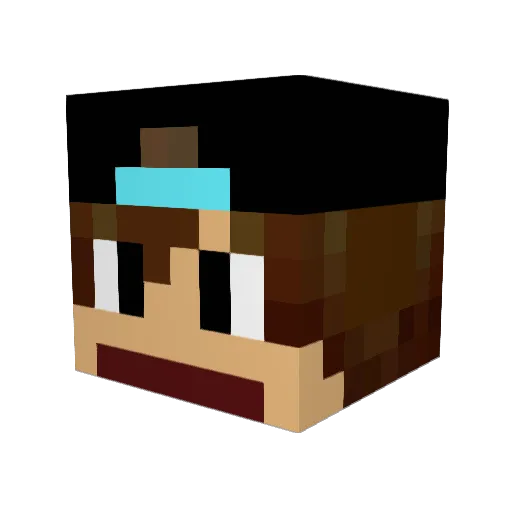 Imion Minecraft avatar head, 3D render
