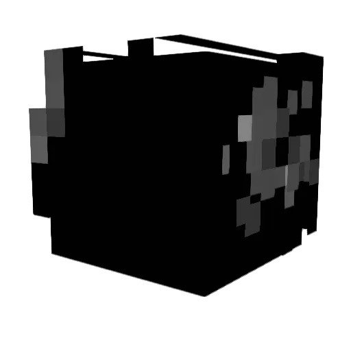 Imitacion Minecraft avatar head, 3D render
