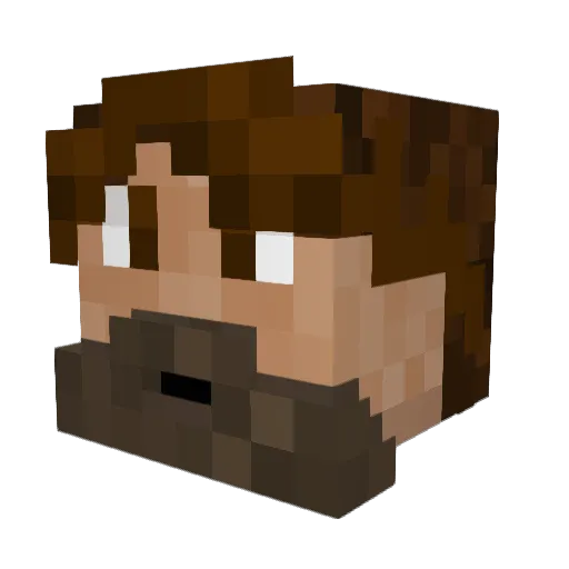 Imjustspeed Minecraft avatar head, 3D render