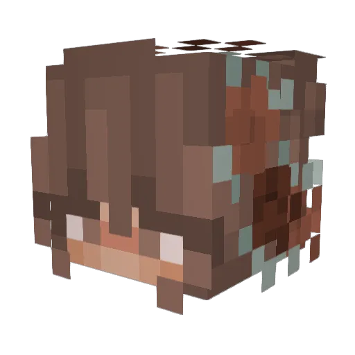 Imkx_hrt Minecraft avatar head, 3D render