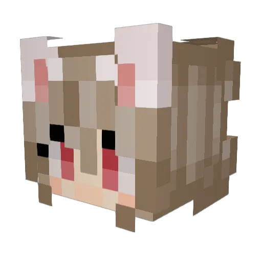 ImloveMiku Minecraft avatar head, 3D render