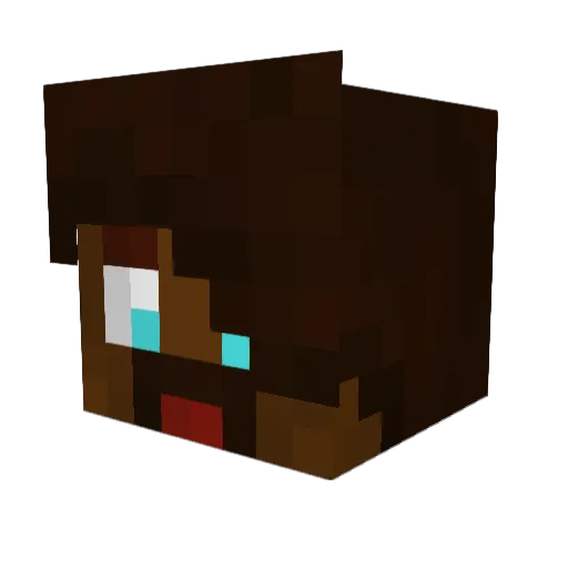 ImmIglum Minecraft avatar head, 3D render