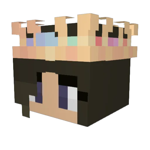 ImmaKellyu Minecraft avatar head, 3D render
