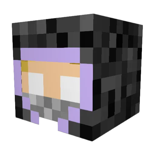 Immadofus Minecraft avatar head, 3D render