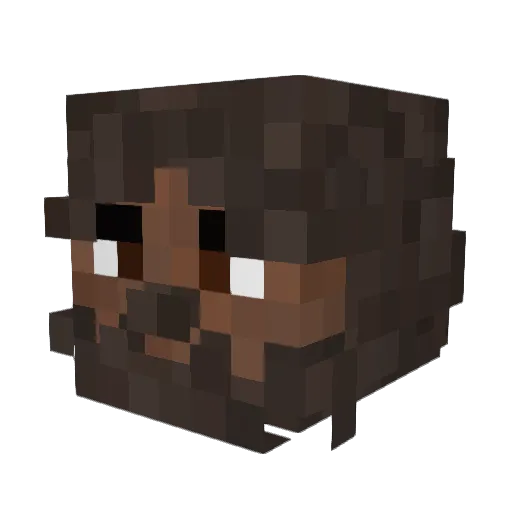 Immerloow Minecraft avatar head, 3D render