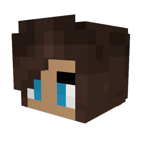 Immerrr Minecraft avatar head, 3D render
