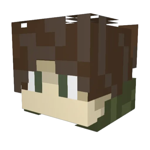 Immitator1 Minecraft avatar head, 3D render