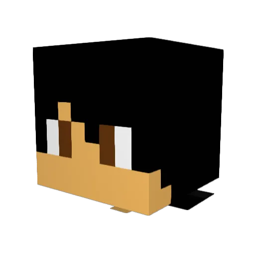 ImmortalAP Minecraft avatar head, 3D render
