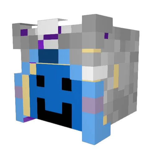 ImmortalGNU Minecraft avatar head, 3D render