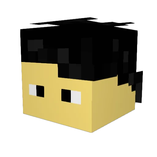ImmortalNoobs Minecraft avatar head, 3D render