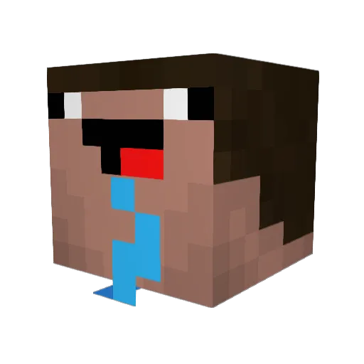 ImmortalRaptor Minecraft avatar head, 3D render