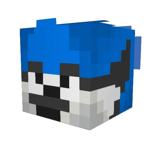 ImmortalRedneck Minecraft avatar head, 3D render