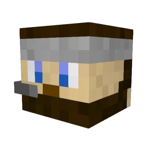 ImmortalWolf Minecraft avatar head, 3D render