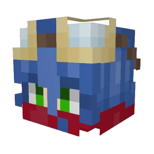 Immortalc0a1 Minecraft avatar head, 3D render