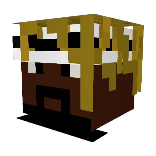 Immortalics Minecraft avatar head, 3D render