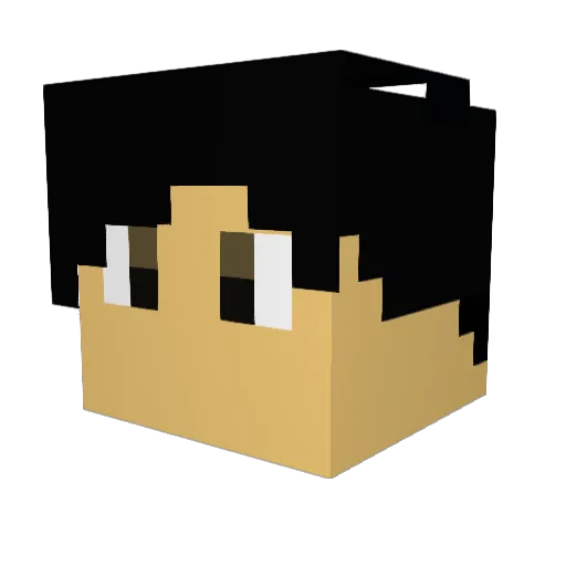ImmortalsBR Minecraft avatar head, 3D render