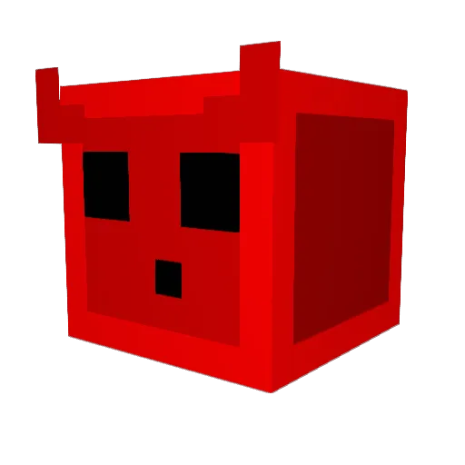 Immortalsous Minecraft avatar head, 3D render
