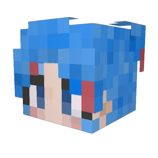Immunity567 Minecraft avatar head, 3D render