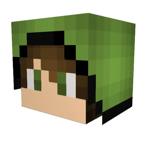 Imobilize Minecraft avatar head, 3D render