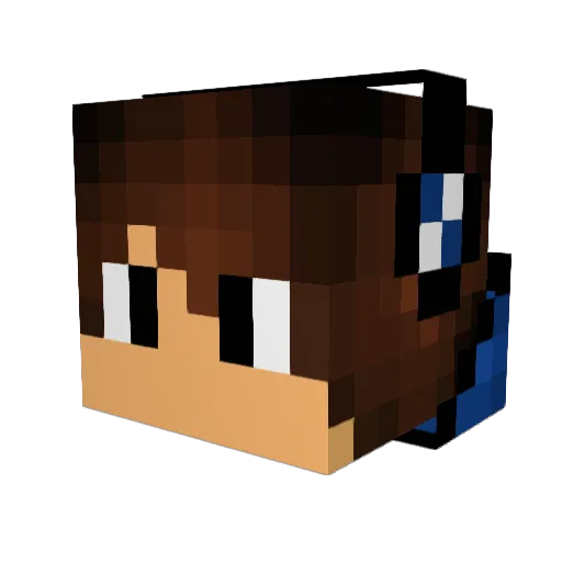 Imod07 Minecraft avatar head, 3D render