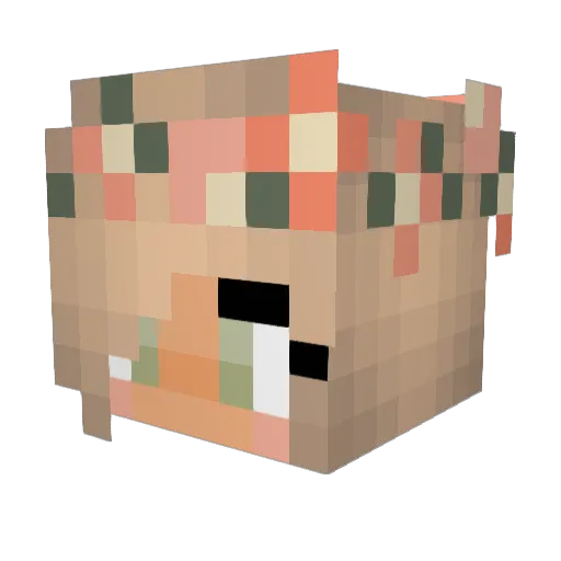 Imogen78 Minecraft avatar head, 3D render