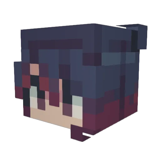 Imogenic Minecraft avatar head, 3D render