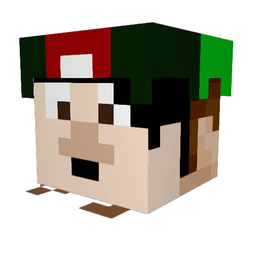 Imojojo Minecraft avatar head, 3D render