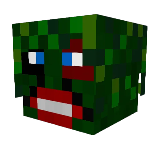 Imoldgreeg Minecraft avatar head, 3D render