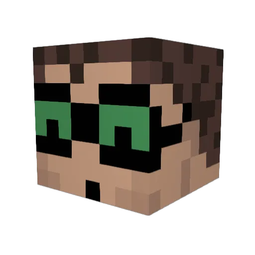Imonarer Minecraft avatar head, 3D render
