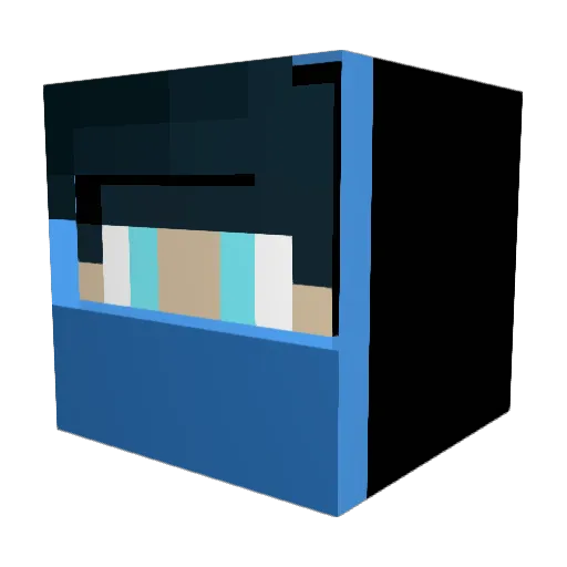 Imonse Minecraft avatar head, 3D render