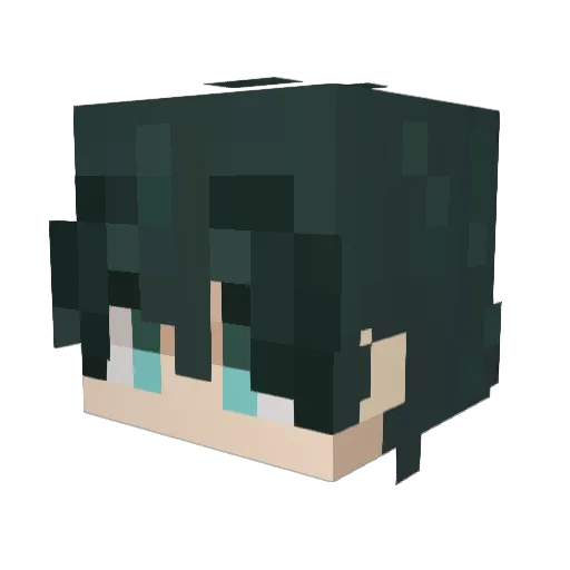 Imortal Minecraft avatar head, 3D render