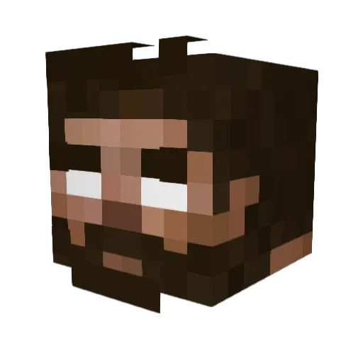 ImortalCam Minecraft avatar head, 3D render