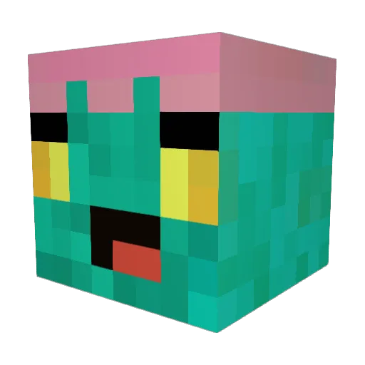 ImpFen Minecraft avatar head, 3D render