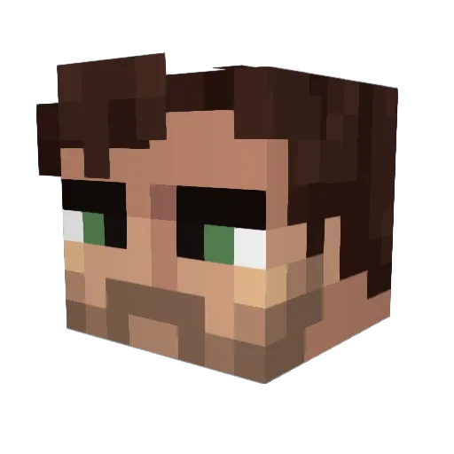ImpTacos Minecraft avatar head, 3D render