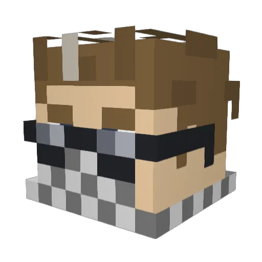 ImpTen Minecraft avatar head, 3D render