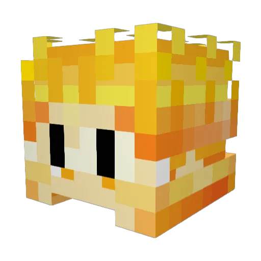 Impacterrr Minecraft avatar head, 3D render