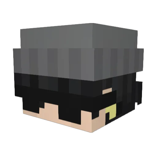 Impatiently Minecraft avatar head, 3D render