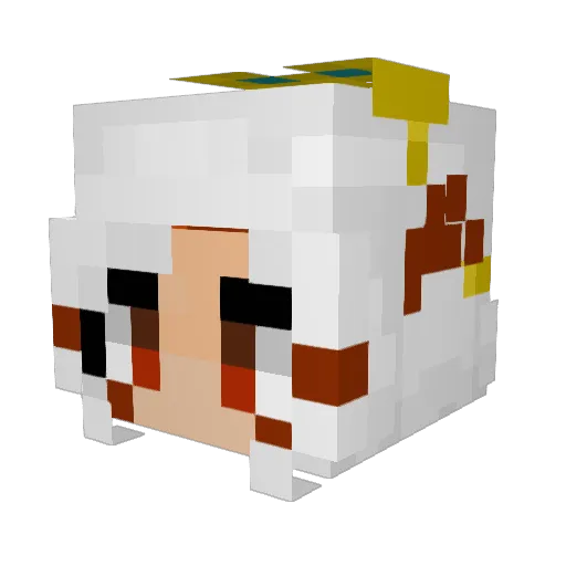 Impchi Minecraft avatar head, 3D render