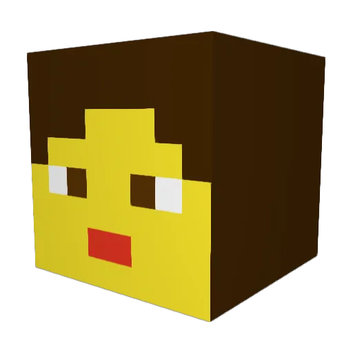 Imperator016 Minecraft avatar head, 3D render