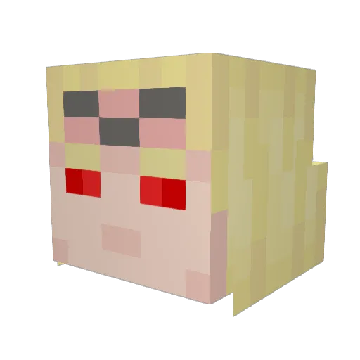 ImperatoreDio Minecraft avatar head, 3D render