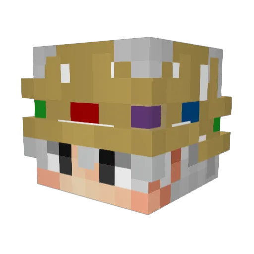 Imperatoricus Minecraft avatar head, 3D render