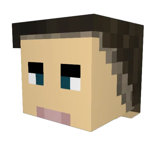 Imperatorruben Minecraft avatar head, 3D render