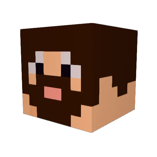 Imperatotor Minecraft avatar head, 3D render